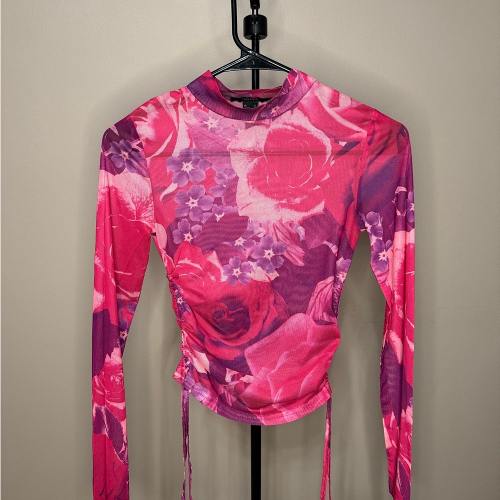 Forever 21 Floral Long Sleeve Top